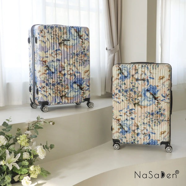 【納莎登 NaSaDen】★29吋 二代版 新無憂 花曉聯名款 獨特印花拉鍊行李箱 花曉杏/花曉紫(預購五月底)